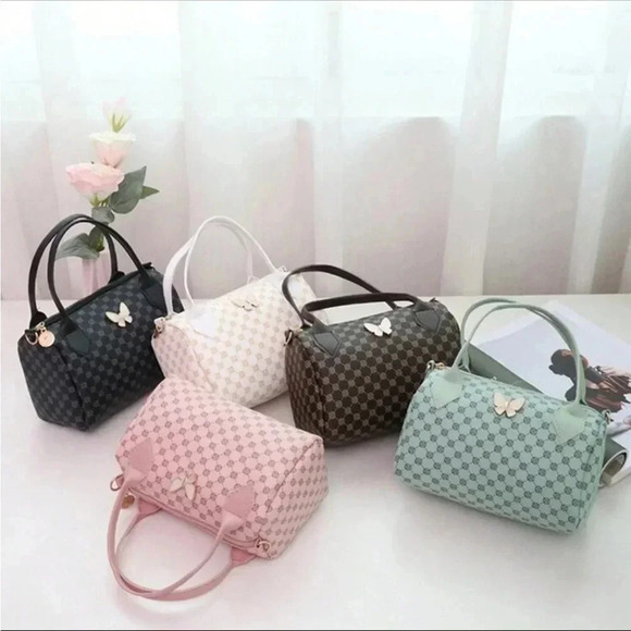Handbags - ⚠️Clearance Butterfly Cylindrical Crossbody Bag Black /White /Pink /Blue /Brown